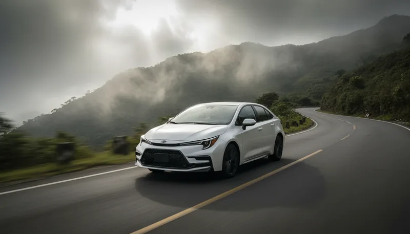Toyota Corolla Levin en una carretera de los Andes venezolanos