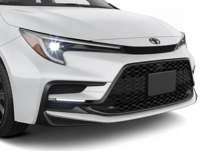 Detalle de la parrilla y faros LED del Toyota Corolla Levin