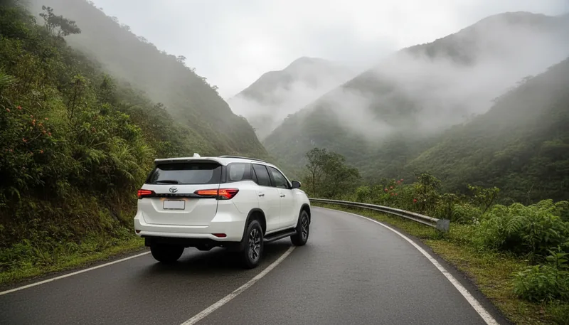 Toyota Fortuner en una carretera de los Andes venezolanos