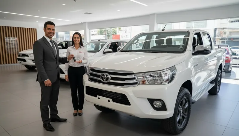 Entrega de una Toyota Hilux SR5 en el showroom de TOYO VE Entrega de una Toyota Hilux SR5 en el showroom de TOYO VE