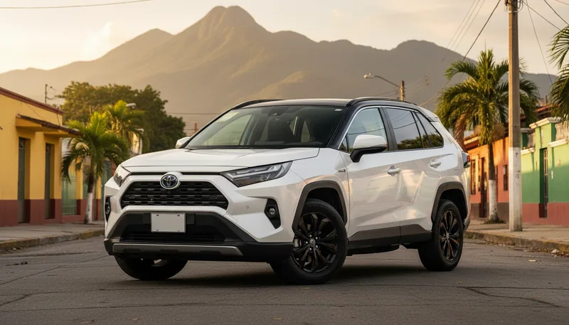Toyota RAV4 2026 blanca en Caracas con el Ávila de fondo